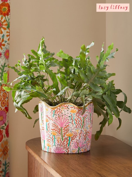 Lucy Tiffney Pink Large Wiggle Planter (E19099) | kr371