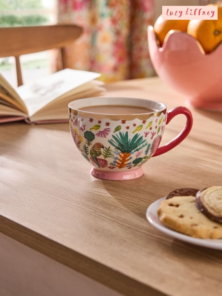Lucy Tiffney x Next Cream/Pink/Green Mug (E19109) | €14