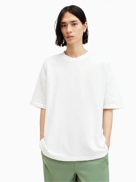 AllSaints White 100% Cotton Aspen Short Sleeve Crew Neck T-Shirt (E19162) | €79