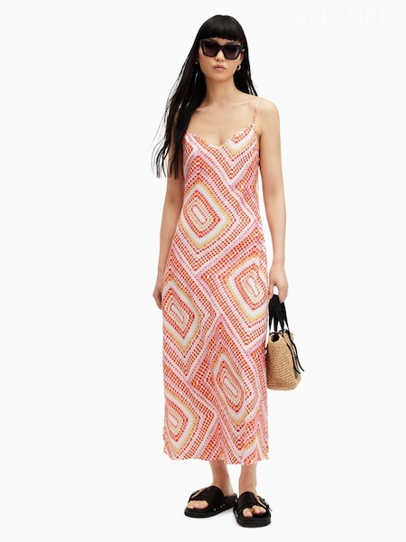 AllSaints Orange Bryony Iona Dress (E19211) | €76