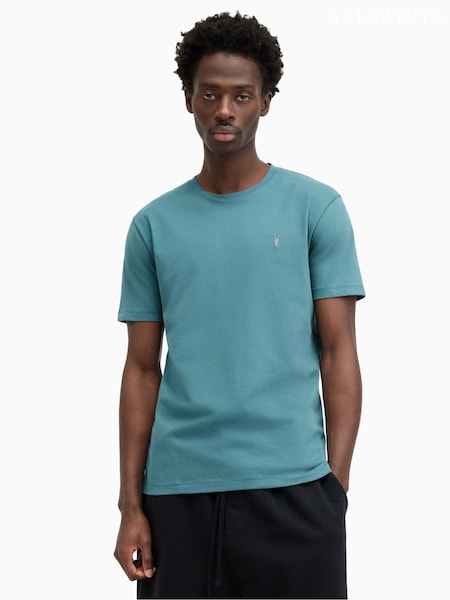 AllSaints Blue Brace Shortsleeve Crew Neck T-Shirt (E19248) | 173 QAR
