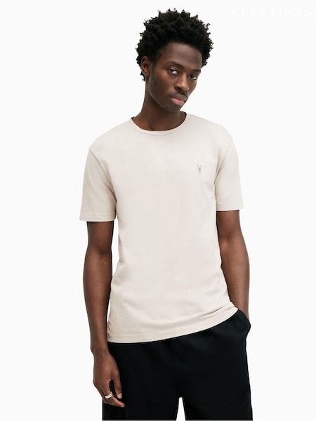 AllSaints Grey Ossage Short Sleeve Crew T-Shirt (E19264) | €44