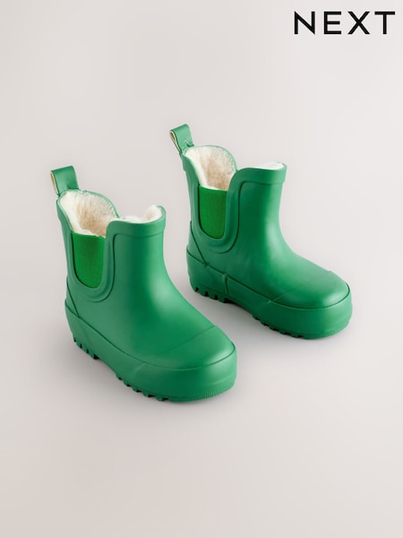 Olive Green Warm Lined Ankle Wellies (E19289) | R$ 145 - R$ 175