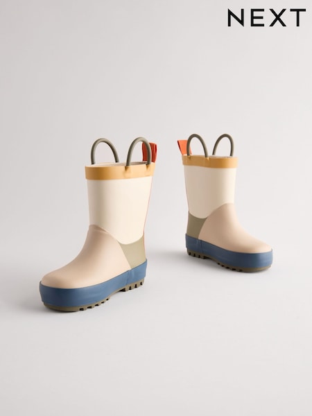 ナチュラル カラーブロック - Handle Pull-on Wellies (E19293) | ¥ 3,110 - ¥ 3,690