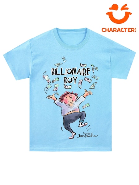 Character Blue Boy David Walliams Billionaire 100% Cotton T-Shirt (E19296) | 37 QAR