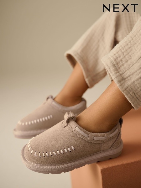 Neutral Suede Stitch Mules (E19345) | €24 - €27