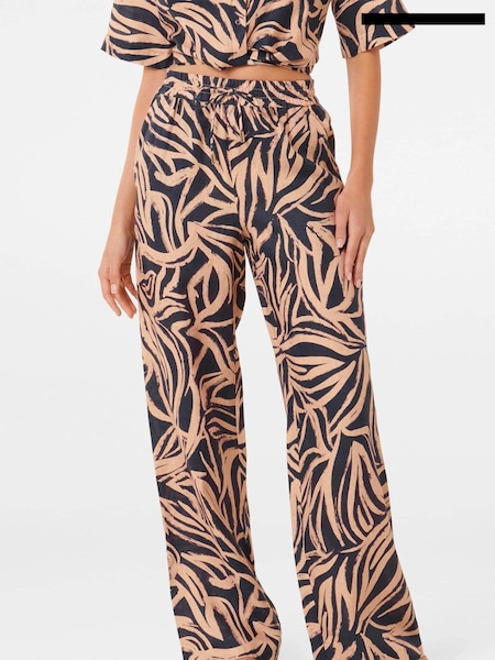 Forever New Blue Pure 100% Linen Livy Straight Leg Pants (E19513) | €38