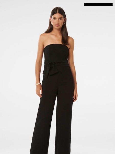 Forever New Black Vicky Strapless Bow Jumpsuit (E19517) | €64
