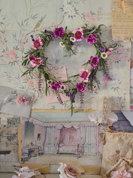 Shabby Chic by Rachel Ashwell® Pale Pink Wildflower Wreath (E19533) | AED105