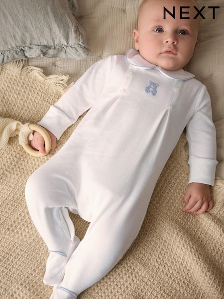 White Bear Baby Occasion Sleepsuit (0mths-2yrs) (E19564) | €18 - €21
