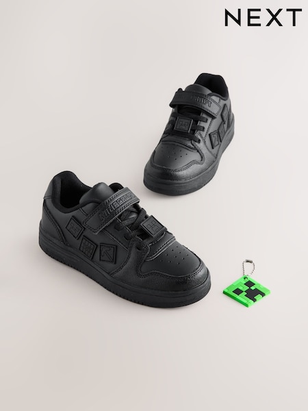 Black Minecraft School Touch Fastening Elastic Lace Shoes (E19624) | kr434 - kr585