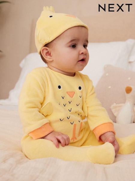 צהוב - Easter Chick Baby Sleepsuit (0mths-2yrs) (E19691) | ‏59‏₪ - ‏67‏ ₪