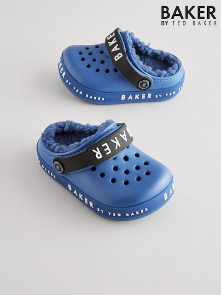 Albastru Light Up - Papuci Sabot cu captuseala Baker by Ted Baker Borg (E19732) | 209 LEI