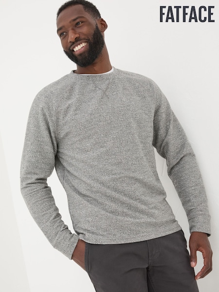 FatFace Grey Textured Crew T-Shirt (E19782) | €34