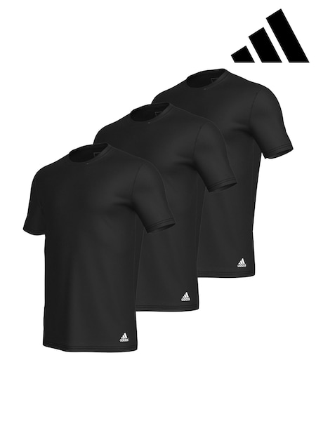 adidas Black Crew Neck 100% Cotton T-Shirts 3 Pack (E19832) | R$ 435