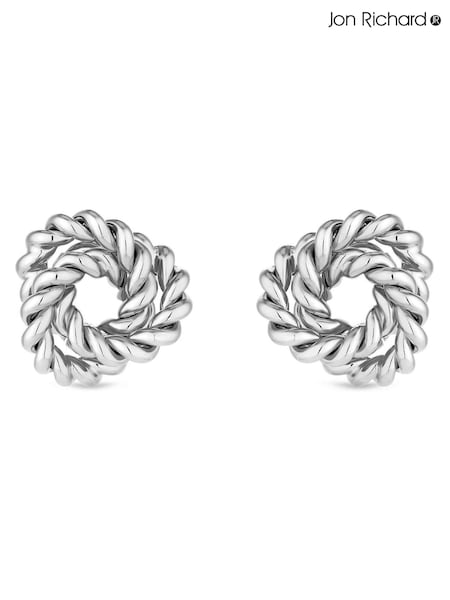 Jon Richard Silver Tone Vintage Inspired Textured Knot Earrings (E19847) | €11.50