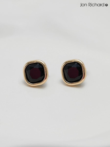 Jon Richard Jet Stone Clip Earrings (E19851) | kr380