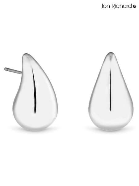 Jon Richard Silver Tone Dome Earrings (E19852) | €24