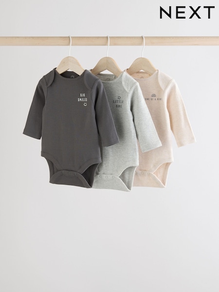 Monochrome Baby Long Sleeve Bodysuits 3 Pack (E19891) | CA$31 - CA$36