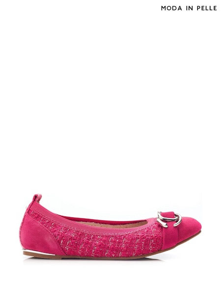 Moda in Pelle Eilish Round Toe Ballerinas With Square Circle Trim (E21261) | €65