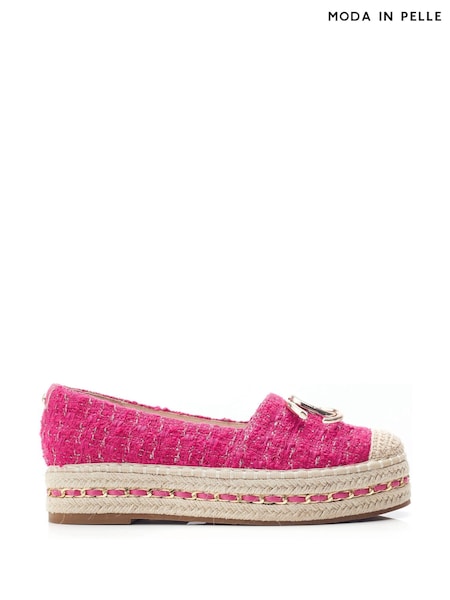 Moda in Pelle Folio Espadrille Woven Platform Shoes With Hardware (E21262) | €56