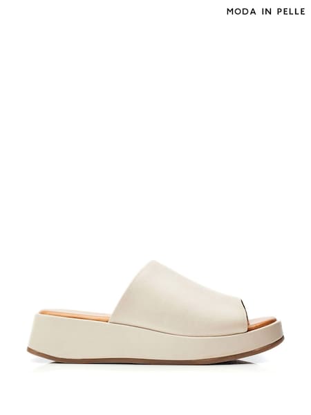 Moda in Pelle Orolia Square Toe Mule Low Wedges (E21284) | AED230
