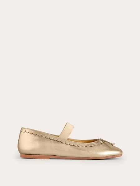 Boden Gold Leather Ballet Flats (E21491) | 183 QAR - 208 QAR