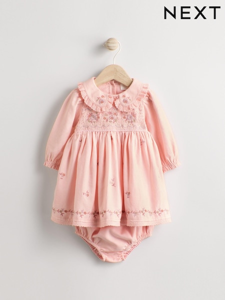 Pink Baby Embroidered Dress (0mths-2yrs) (E21613) | EGP1,440 - EGP1,560