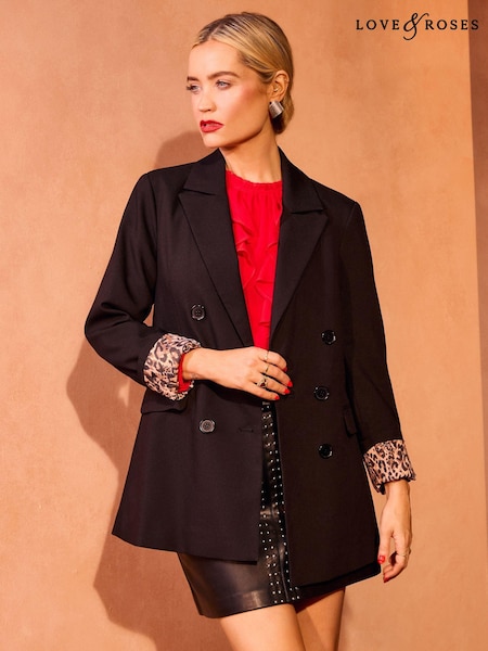 Love & Roses Cinched Waist Blazer (E21633) | 323 LEI