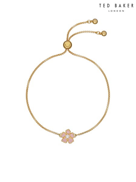 Ted Baker Gold Tone PETIAL: Painted Flower Adjustable Bracelet (E21666) | €50
