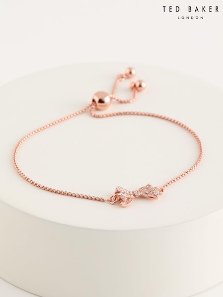 Ted Baker Pink BARSET: Crystal Bow Adjustable Bracelet (E21670) | €21