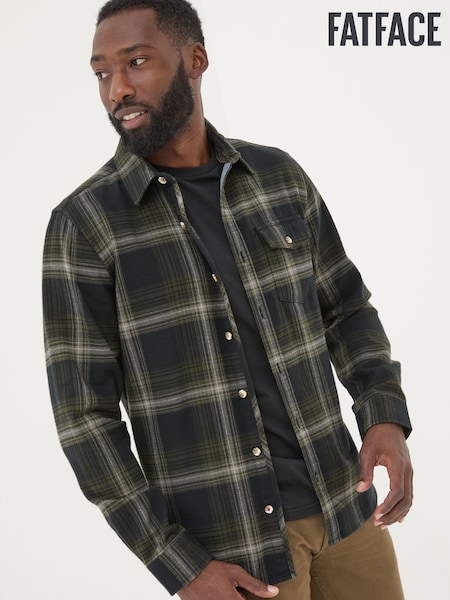 FatFace Dark Green Long Sleeve Selford Check Shirt (E21758) | €39.50