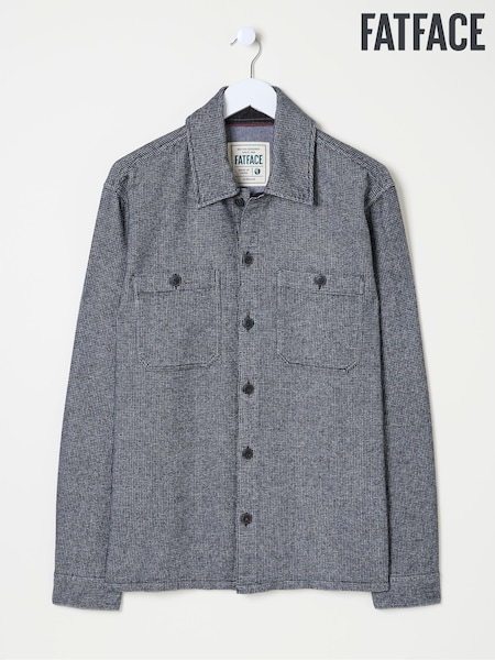 FatFace Dark Grey Long Sleeve Blyth Plain Shirt (E21763) | €83