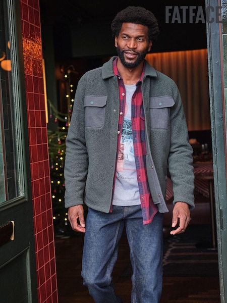 FatFace Dark Green Fleece Overshirt (E21847) | €52.50