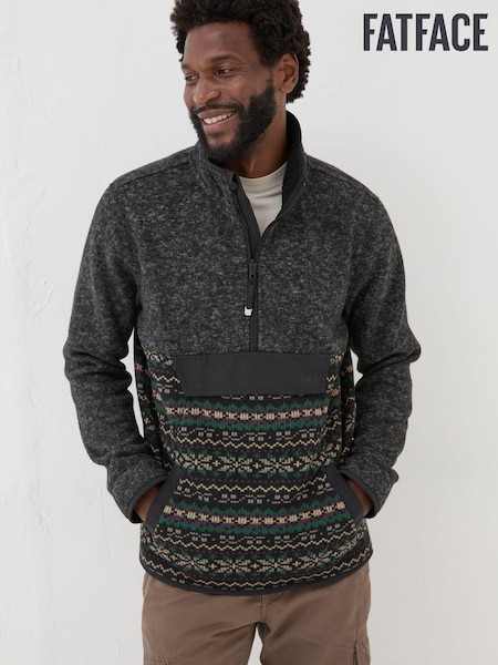 FatFace Haxby Navy Dark Skies Printed Half Neck Sweatshirt (E21854) | €39.50