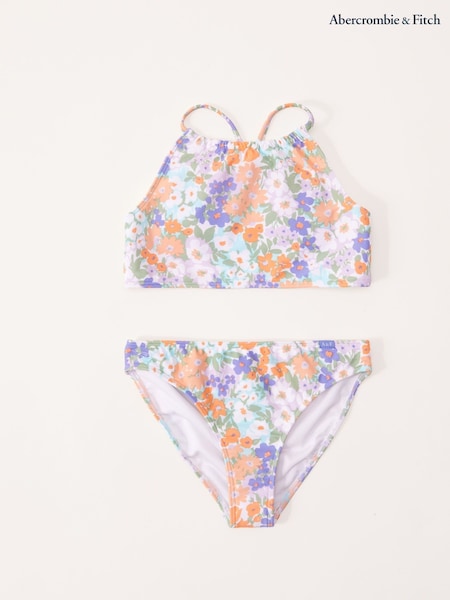 Floral - Costume de baie cu guler înalt Abercrombie & Fitch Bikini (E22091) | 290 LEI