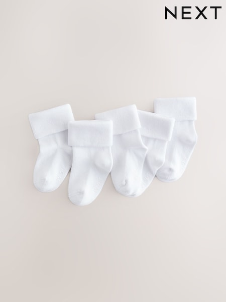 Fehér - Baby Roll Top Socks (0mths-2yrs) (E22207) | 3 590 Ft