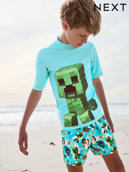 Minecraft Rash Vest (3-16yrs) (3-16yrs) (E22239) | €17 - €29