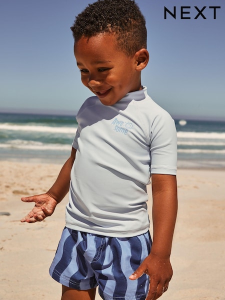 Light Blue Rash Vest (3mths-7yrs) (E22292) | €8 - €17