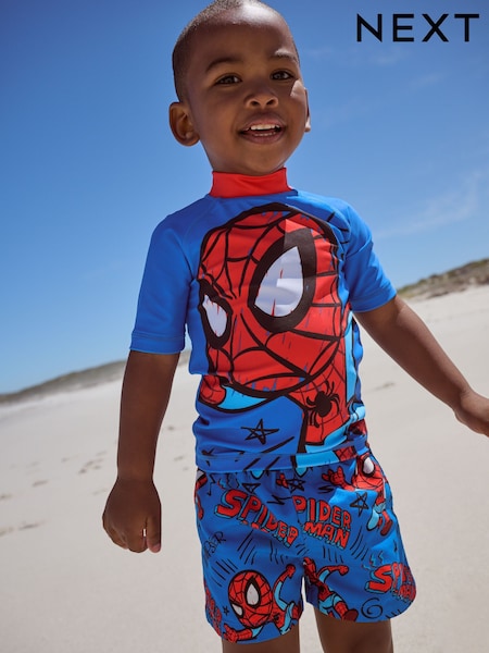 スパイダーマン - Rash Vest And Swim Shorts (3mths-7yrs) (E22304) | ¥ 3,110 - ¥ 3,890