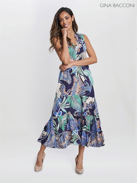 Gina Bacconi Blue Lolita Sleeveless Summer Dress (E22337) | €131