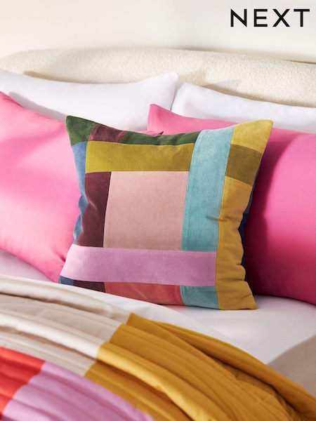 Multi Bright Joy Velvet Stripe Cushion (E22366) | €30