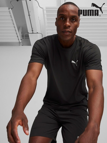 Puma Black Mens Run Cloudspun Short Sleeve Running Top (E22475) | 111 SAR