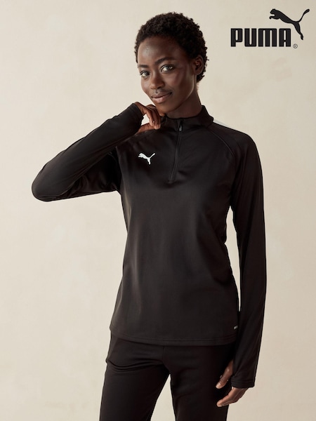 Puma Black Womens Teamliga Quarter-Zip Football Top (E22482) | €27