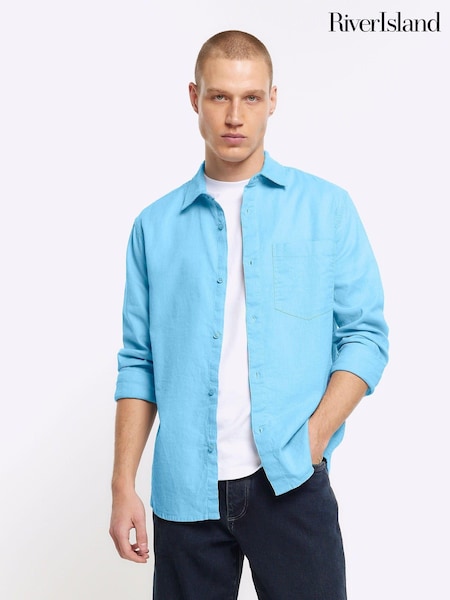 River Island Blue Long Sleeve Shirt (E22528) | €19