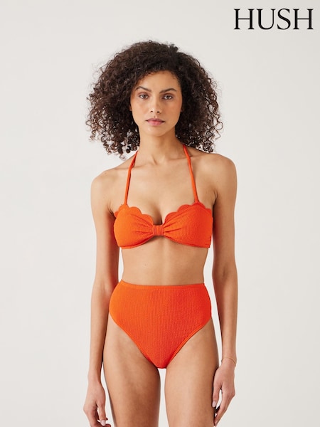 Hush Orange Stella Scallop Bandeau Bikini Top (E22531) | €30