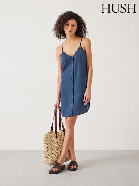 Hush Blue Madden Mini Cami Beach Dress (E22532) | €45
