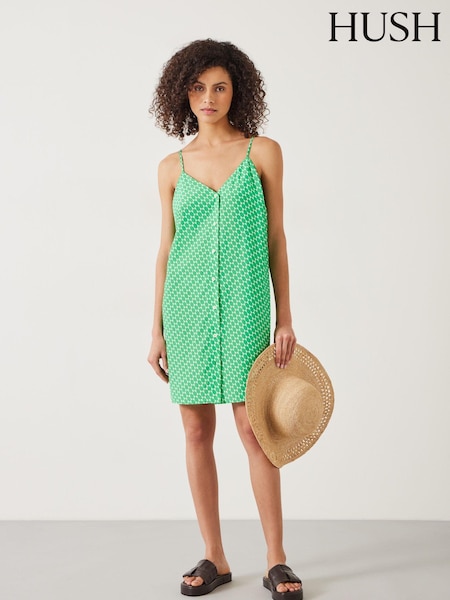 Hush Green Madden Mini Cami Beach Dress (E22536) | €53