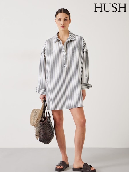 Hush Blue Skye Beach Shirt Dress (E22543) | €43.50