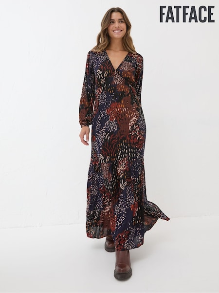 FatFace Black/White Noelle Animal Print Maxi Dress (E22568) | €46